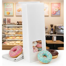 SOS-Tüte Weiß mit Verschluss und Fenster 9+6x26cm (1000 Stück)