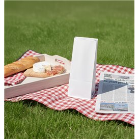 Weiße SOS-Tüte mit Verschluss 9+6x26cm (1000 Stück)