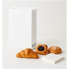 Weiße SOS-Tüte mit Verschluss 15+7x23cm (50 Stück)