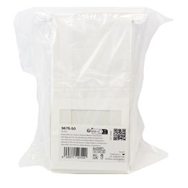 SOS-Tüte Weiß mit Verschluss und Fenster 12+6x23,5cm (50 Stück)