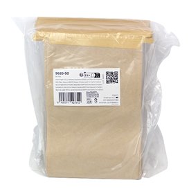 SOS-Papiertüte mit BOPP-Fenster und Verschluss 15+7x23cm (50 Stück)