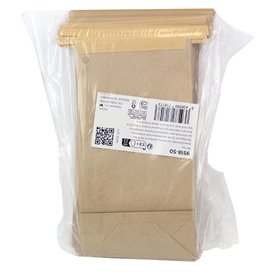 SOS-Kraftbeutel mit Verschluss und Fenster 12+6x23,5cm (50 Stück)