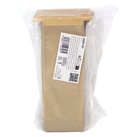 SOS-Papiertüte mit BOPP-Fenster und Verschluss 9+6x26cm (50 Stück)