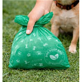 Rolle mit Beuteln für Hundekot 100 % Biologisch Abbaubar 18x26cm (5000 Stück)