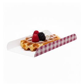 Pappschale pink für Waffeln 13,5x10cm (1.500 Stück)