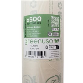 Rolle mit Flachbeutel Markt Home Compost “Classic” 30x40cm 12µm (3.000 Stück)