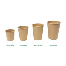 Kaffeebecher Kraft-Kraft 4Oz/120ml Ø6,2cm (1.000 Stück)