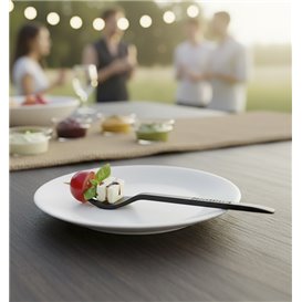 Mini-Gabel Kunststoff Verkostung Schwarz 100 mm (1000 Stück)