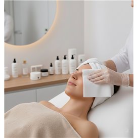 Einmal-Badetuch Spunlace Maniküre weiß 20x30cm 50g/m² (100 Stück)