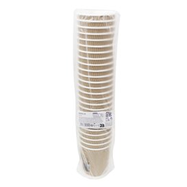 Riffelbecher aus Kraftpapier 8Oz/240ml Ø8,0cm (25 Stück)