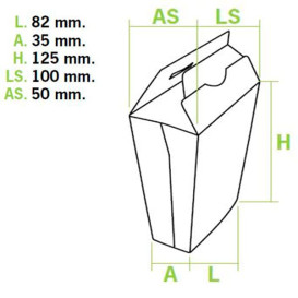 Geschlossene Pommes Box (450 Einh.)