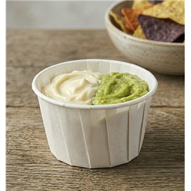 Weiß GefaltetPapier-Becher 100 ml (250 Stück)