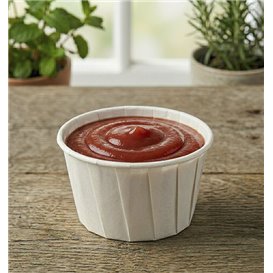 Weiß GefaltetPapier-Becher 100 ml (250 Stück)