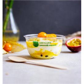 Transparent Kompostierbar PLA Suppenbecher 250 ml Ø9,6 cm (50 Stück)