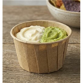 Gefaltetes Papierförmchen Kraft mit 100 ml (3000 Stück)