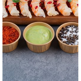 Gefaltetes Papierförmchen Kraft mit 100 ml (3000 Stück)