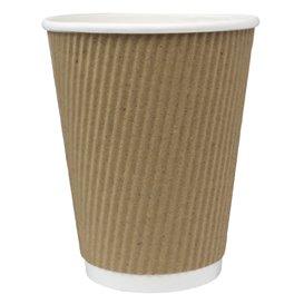 Riffelbecher aus Kraftpapier 12Oz/360ml Ø9,0cm (500 Stück)