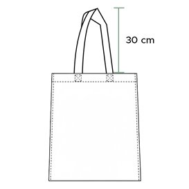 Vliesstofftasche Langen Griffen Creme 38x42cm (200 Stück)