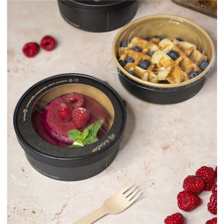 Runder Kartondeckel mit Sichtfenster Ø15 cm