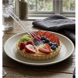 Wiederverwendbare Gabel aus PS Transparent 18cm (50 Stück)