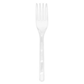 Wiederverwendbare Gabel aus PS Transparent 18cm (800 Stück)