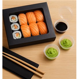 Runder PP-Saucenbehälter mit Klappdeckel 30ml (1000 Stück)