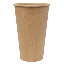 Kraft-Kraft Pappbecher 16oz/480ml Ø9cm (500 Stück)