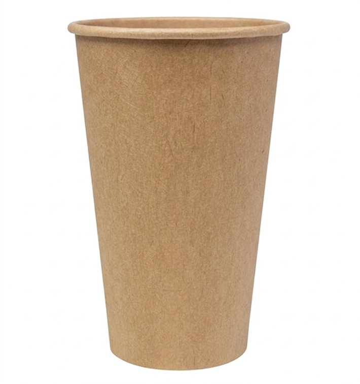 Kraft-Kraft Pappbecher 16oz/480ml Ø9cm (500 Stück)