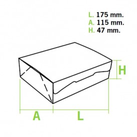 Gebäck-karton weiß 17,5x11,5x4,7cm (360 Einh.)