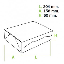 Gebäck-karton weiß 20,4x15,8x6cm (5 Einh.)