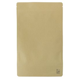 Papiertüten DoyPack mit Fenster und Innenfolie 12+6x20cm (1.000 Stück)