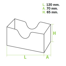 Verpackung für Sandwich Kraft (25 Einheiten)