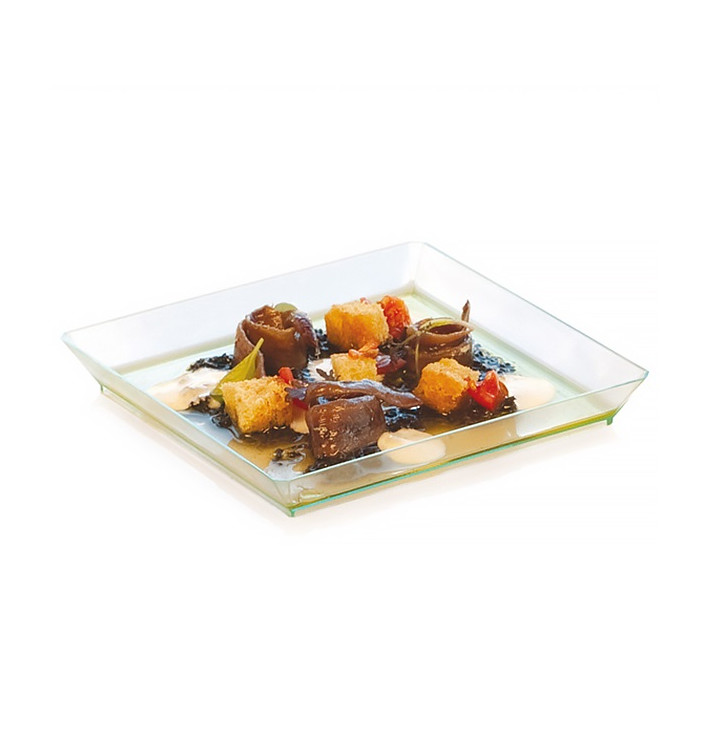 Viereckiger Plastiktray extra Stark Water Green 13x13cm Viereckiger Plastiktray extra Stark Water Green 13x13cm