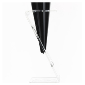 Plastik Sektflöte Spritzguss "Kegel" Schwarz 1 Stück 100ml (24 Einh.)