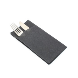 Servietten Kanguroo Airlaid Schwarz 40x40cm (25 Einh.)