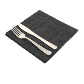 Servietten Damascato Airlaid Schwarz 40x40cm 