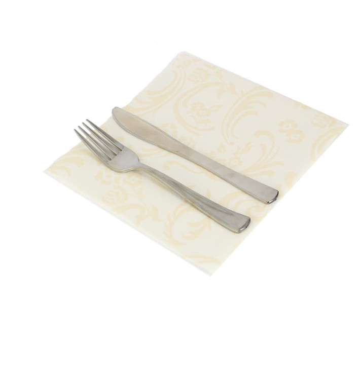 Servietten Damascato Airlaid Creme 40x40cm Servietten Damascato Airlaid Creme 40x40cm