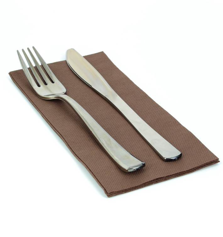 Papierservietten braun 1/8 40x40cm 2-lagig Papierservietten braun 1/8 40x40cm 2-lagig