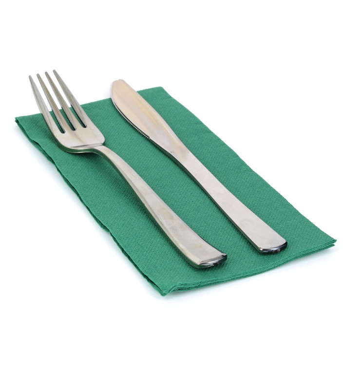 Papierservietten dunkelgrün 1/8 40x40cm 2-lagig Papierservietten dunkelgrün 1/8 40x40cm 2-lagig