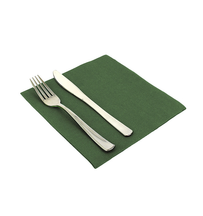 Papierservietten dunkelgrün 40x40cm 2-lagig Papierservietten dunkelgrün 40x40cm 2-lagig