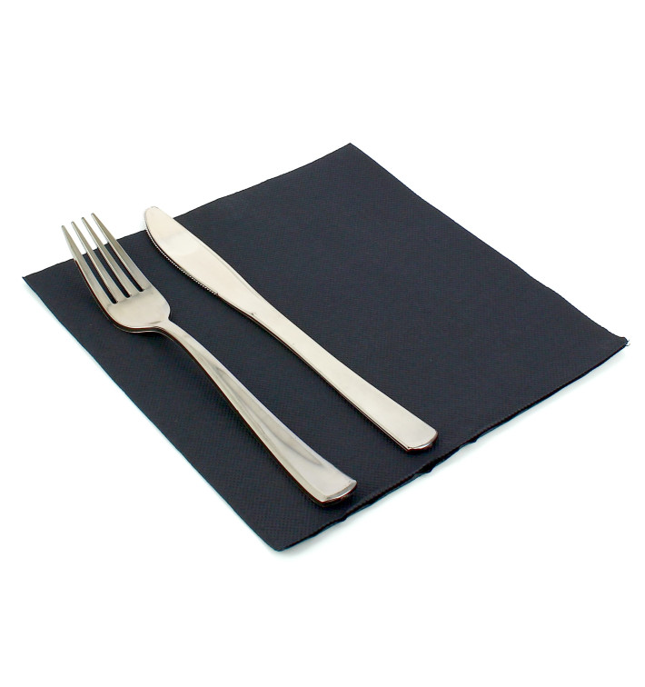 Papierservietten schwarz 40x40cm 2-lagig Papierservietten schwarz 40x40cm 2-lagig