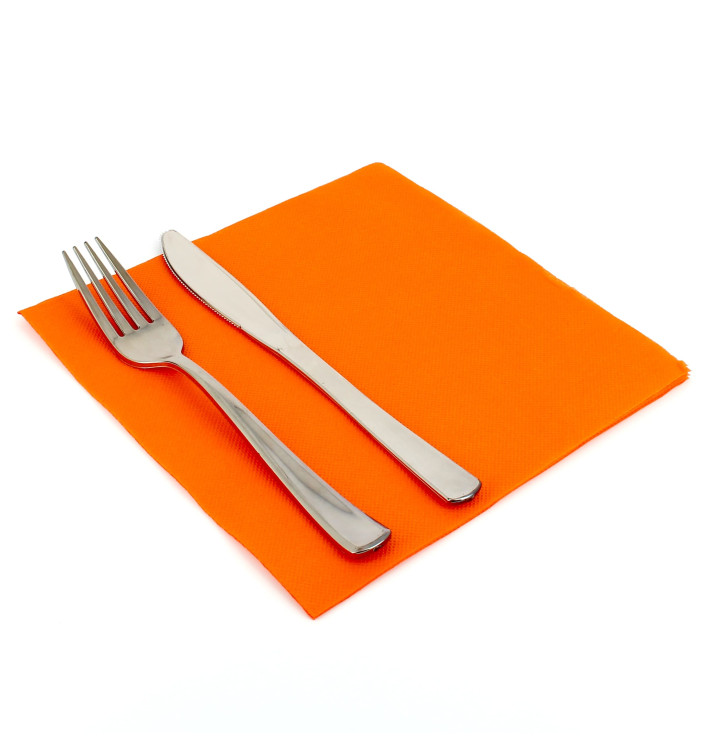 Papierservietten orange 40x40cm 2-lagig 