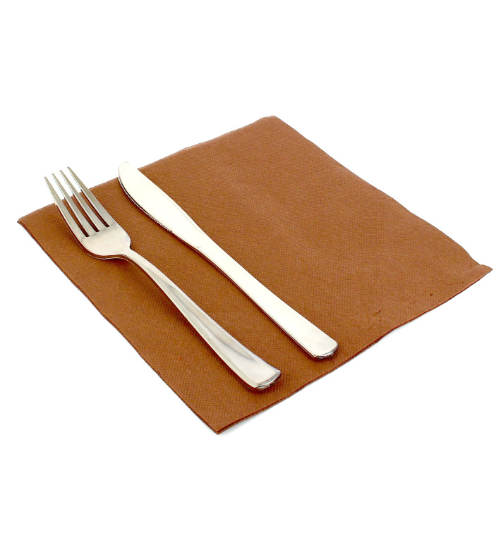 Papierservietten braun 40x40cm 2-lagig Papierservietten braun 40x40cm 2-lagig