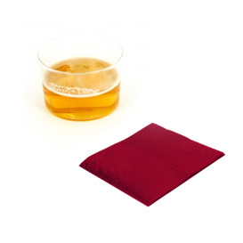 Papierservietten "Cocktail" bourdeaux 20x20cm (100 Einh.)
