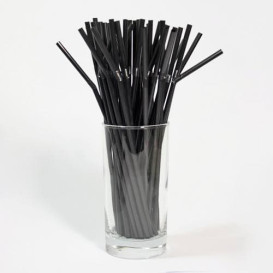Trinkhalme Flexibel Schwarz Ø5mm 21cm (20.000 Einh.)