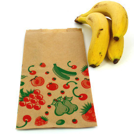 Papiertüten kraft für Obst 14+7x28cm (100 Einh.)