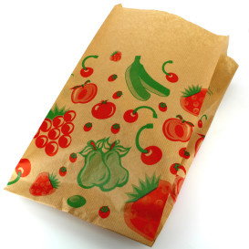 Papiertüten kraft für Obst 22+12x36cm