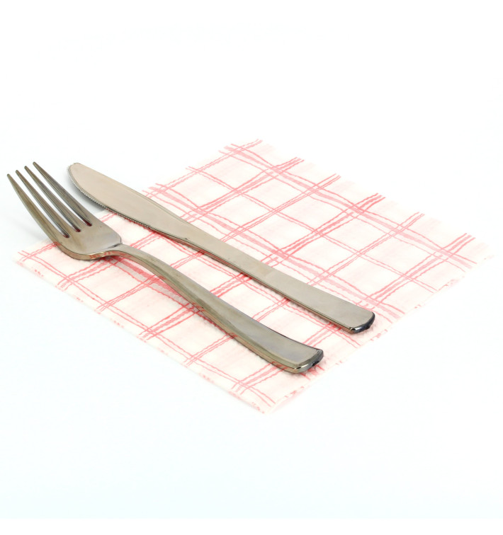 Papierservietten Kariert rot 33x33cm 1-lagig Papierservietten Kariert rot 33x33cm 1-lagig
