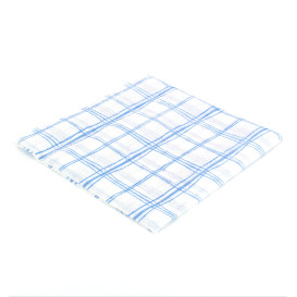Papierservietten Kariert blau 33x33cm 1-lagig (80 Einh.)
