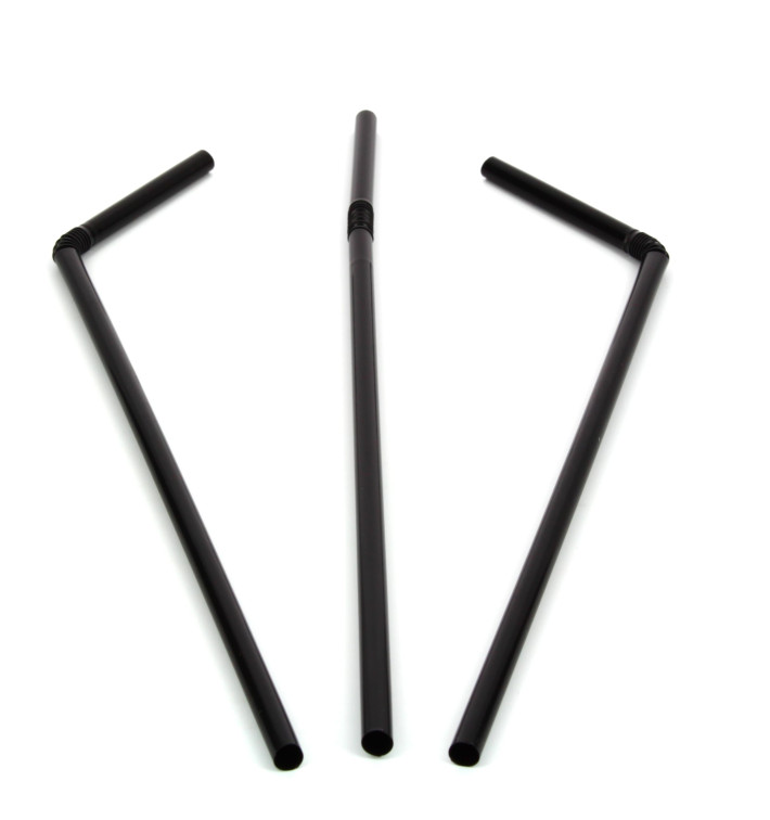 Trinkhalme Flexibel Schwarz Ø5mm 21cm Trinkhalme Flexibel Schwarz Ø5mm 21cm